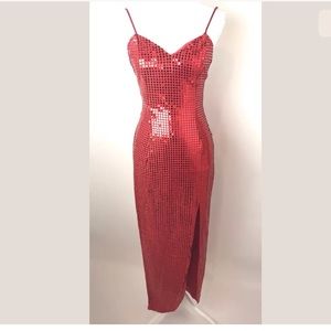 Roberta red sexy dress Jessica rabbit costume vtg